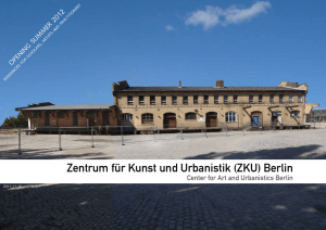 Zentrum für Kunst und Urbanistik (ZKU) Berlin