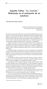 Agustín Yáñez: "La creación." - Facultad de Filosofía y Letras de la