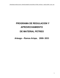 programa de regulacion y aprovechamiento de material petreo