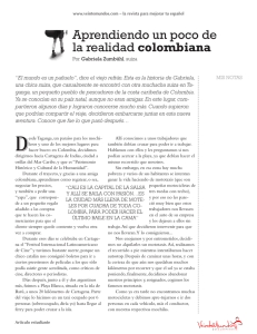 Aprendiendo un poco de la realidad colombiana
