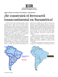 ¡Se construirá el ferrocarril transcontinental en Suramérica!