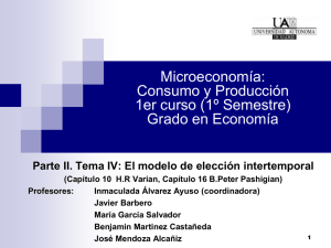 Microeconomía: Consumo y Producción 1er curso (1º Semestre
