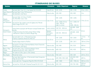 itinerario de buses - San José Costa Rica