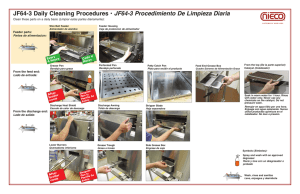 JF64-3 Daily Cleaning Procedures • JF64-3 Procedimiento