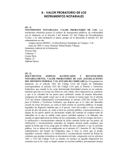 ii.- valor probatorio de los instrumentos notariales