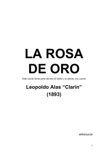 Alas Clarin, Leopoldo, LA ROSA DE ORO