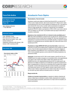 Coca-Cola Andina Actualización Precio Objetivo