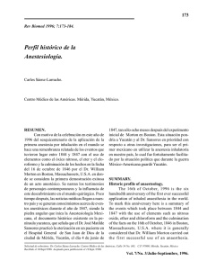 Perfil histórico de la Anestesiología.