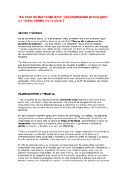 La Casa de Bernarda Alba Argumento de la obra: