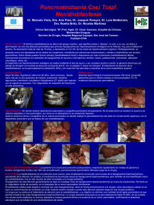 Pancreatectomía casi total. Nesidioblastosis.