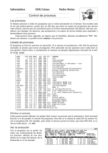 Informática GNU/Linux Pedro Reina Control de