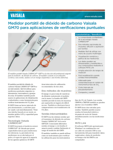 Medidor portátil de dióxido de carbono Vaisala GM70 para