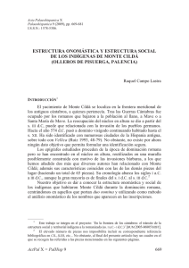 Estructura onomástica y estructura social de los indígenas de Monte