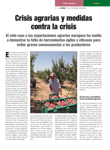 Crisis agrarias y medidas contra la crisis