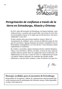 Mensajes recibidos para el encuentro de Estrasburgo