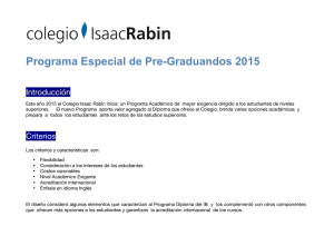 Programa 8 Graduandos Colegio Isaac Rabin