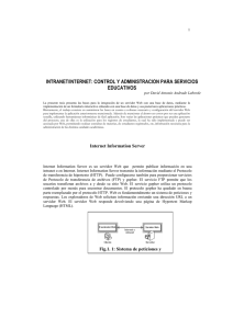intranet/internet: control y administracion para servicios educativos