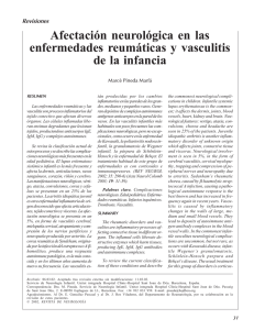 Afectación neurológica en las enfermedades reumáticas y vasculitis
