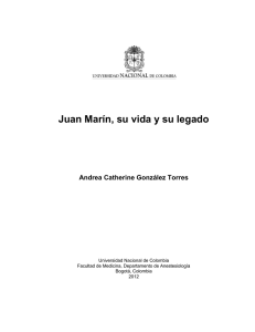 Juan Marín, su vida y su legado - Universidad Nacional de Colombia
