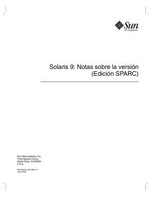Solaris 9: Notas sobre la versiÃ…Â³n (EdiciÃ