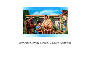Theocratic Coloring Book and Children`s Activities