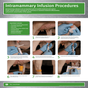 Intramammary infusions are an important part of