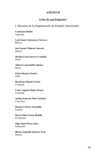 ANEXO II Lista de participantes I. Becarios de la Organización de