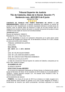 Tribunal Superior de Justicia TSJ de Cataluña, (Sala de lo