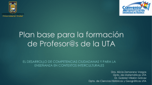 Plan base para la formación de Profesor@s de la UTA