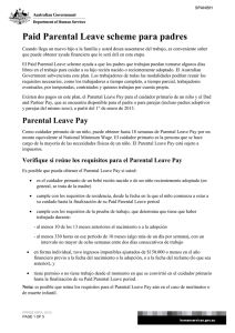 Paid Parental Leave scheme for parents - Spanish