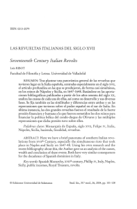 Las revueltas italianas del siglo XVII - Gredos