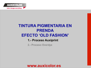 presentación Old Fashion Garment Dyeing Auxiprint