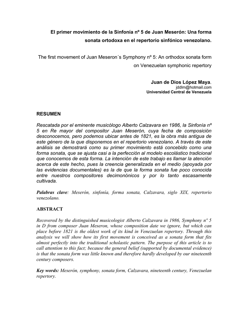 El Primer Movimiento De La Sinfon A N Mero De