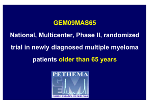 GEM09MAS65 National, Multicenter, Phase II, randomized trial in