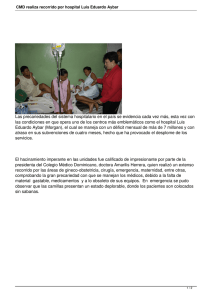 CMD realiza recorrido por hospital Luis Eduardo Aybar