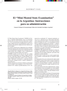 El “Mini-Mental State Examination” en la Argentina: Instrucciones