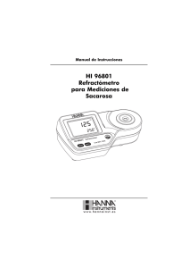 HI 96801 Refractómetro para Mediciones de Sacarosa