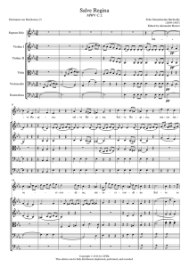 Salve Regina-Mendelssohn - Partitur
