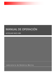 manual de operación - Laboratorio de Botánica Marina