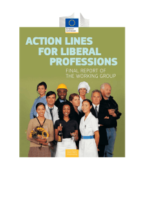 Action lines for liberal professions - Final report of the