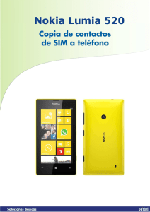 Copia de contactos SIM-TELEFONO Lumia 520 H