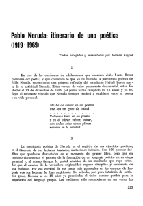 Pablo Neruda: itinerario de una poética (1919