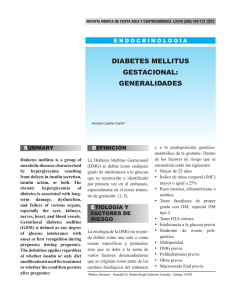 diabetes mellitus gestacional: generalidades