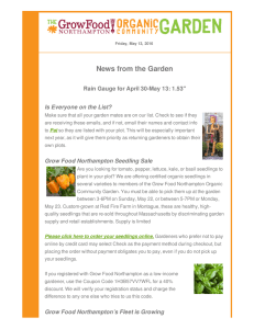 News from the Garden - Grow Food Northampton