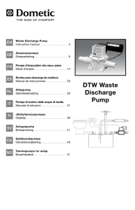 600346027 DTW Dometic discharge pump manual