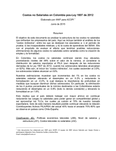 Costos no Salariales en Colombia pos-Ley 1607 de 2012