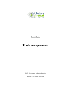 Tradiciones peruanas - Biblioteca Virtual Universal