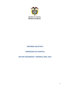 informe ejecutivo rendicion de cuentas sector seguridad y defensa