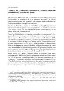 ALVAREz, José E. International Organizations as Law