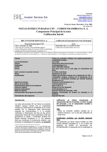 NOTAS ESTRUCTURADAS CFC – CORFICOLOMBIANA S. A.